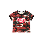 Cream On It Baby Girl Tee (Red Camo)