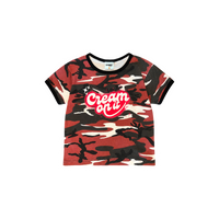 Cream On It Baby Girl Tee (Red Camo)